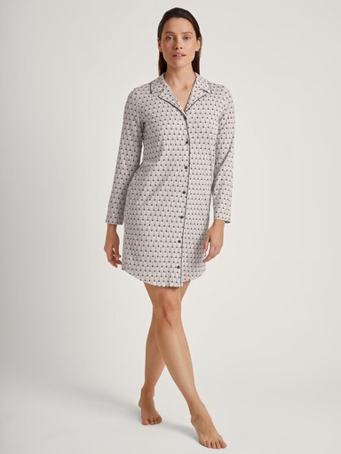 Chemise de nuit dame boutonnée longues manches CALIDA "Favourites Seduction" 36055 - Charm Cream 904