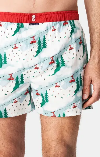 Caleçon américain homme avec maintien 100% coton bio ARTHUR "Le Club" CSP - Blanc Neige 2CV 1120H24