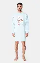 Chemise de nuit homme TU maxi T-shirt ARTHUR "Thé Lit Ski" MSW - Ciel ALPEH24