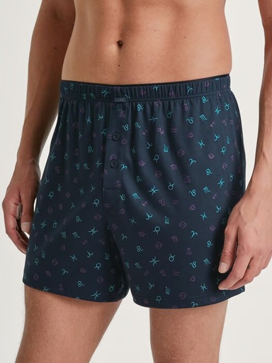Boxer short homme fantaisie 100% coton CALIDA "Selected Cotton" 24589 - Dark Sapphire 479