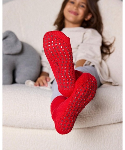 Chaussettes enfants antidérapantes FALKE "Catspads" 10500 - Rouge 8000