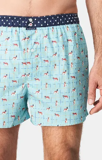 Caleçon américain homme avec maintien 100% coton bio ARTHUR "Le Club" CSP - Jade St Bernard 1121H24 