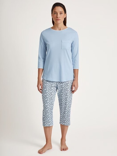 Pyjama 3/4 femme CALIDA "Sweet Dreams" 42138 - Arctic Ice 521