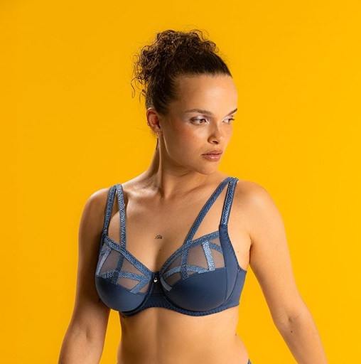Soutien-gorge armatures en 3 parties emboitant LOUISA BRACQ "Série" 471-01 - Blue Jeans BJN
