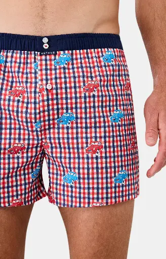 Caleçon américain homme avec maintien 100% coton bio ARTHUR "Le Club" CSP - Multicolore 1146E25