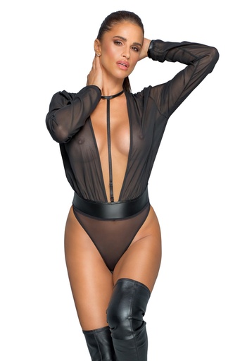 Body avec sangle réglable NOIR HANDMADE "Mesh F328"