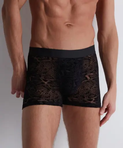 Boxer Homme AUBADE "Aubade Men" XB78S - Black Python BLPY