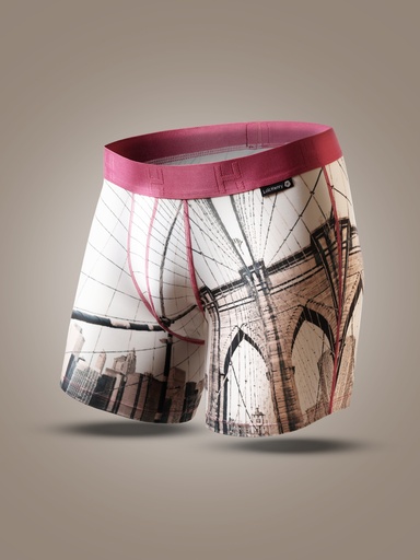 Boxer homme microfibre avec maintien intérieur LOIC HENRY "Identity" KBI100X - Brooklyn