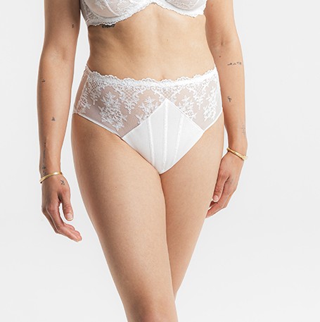 Culotte taille haute LOUISA BRACQ "Victoria" 533-50 - Blanc BLC