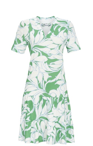 Robe col en V 50% coton RINGELLA "Look Tendance" 5251003 - Vert 500