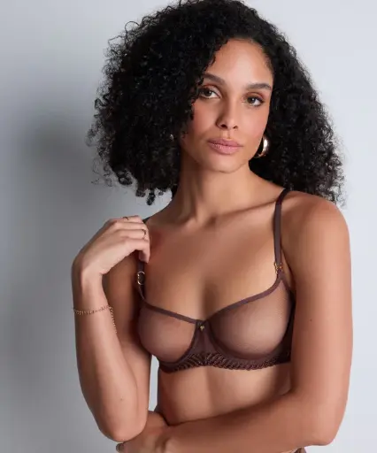 Soutien-gorge corbeille AUBADE "Sheer Emotion" 4MF14 - Sepia SEPA