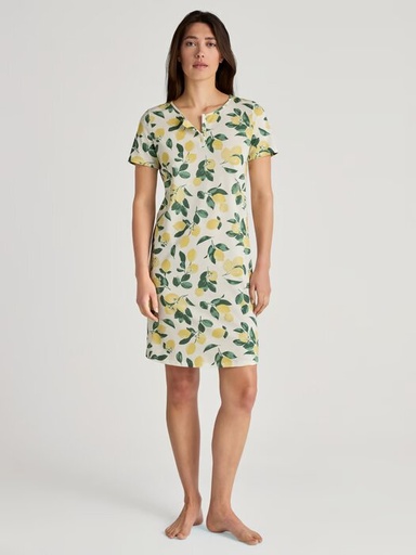Chemise de nuit dame courte manche 95cm CALIDA "Fruity dreams" 36054 - Pineapple 013