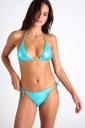 Bikini 2 pièces à nouer BANANA MOON "Cricomassa Lightning" - Bleu Métalisé MGA14