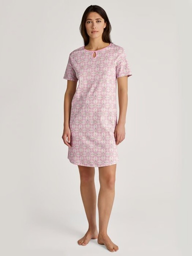 Chemise de nuit dame courte manche 95cm en 100% coton CALIDA "Sweet Dreams" 32038 - Cherry Bloom 262