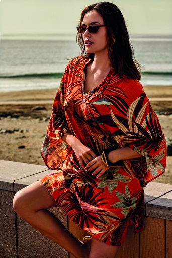 Robe plage ample TU DAVID "Aida" DA25-068 - Paradise Island MLT 
