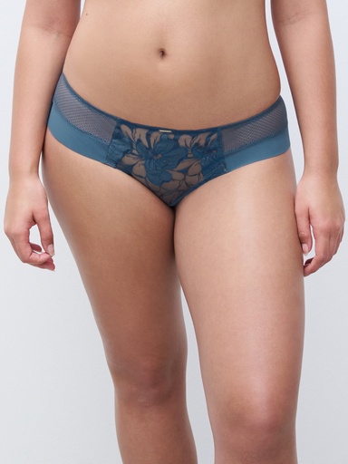 Shorty CHANTELLE "Fleurs Signature" C12Q40 - Bleu Jeans Denim A54