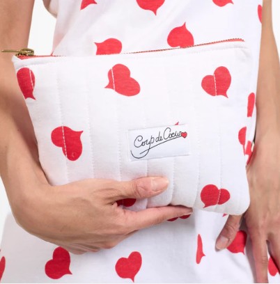 Trousse COUP DE COEUR POCCOEUH24 - Blanc Rouge Coeur