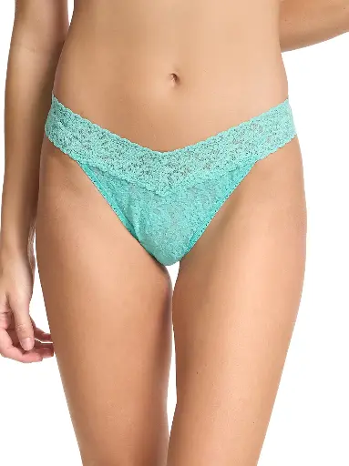 String dentelle stretch HANKY PANKY "Original Rise Thong" 4811P - Sea You Later Green STLG
