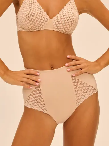 Culotte taille haute gainette SIMONE PERELE "Subtile" 19Y610 - Peau Rosée 739