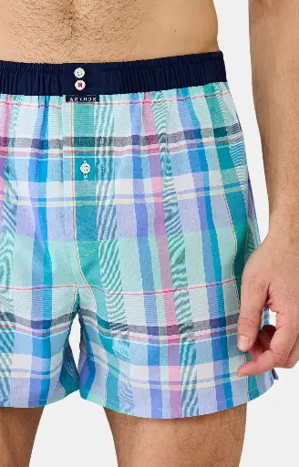 Caleçon américain homme avec maintien 100% coton bio ARTHUR "Le Club" CSP - Multi 1157E25