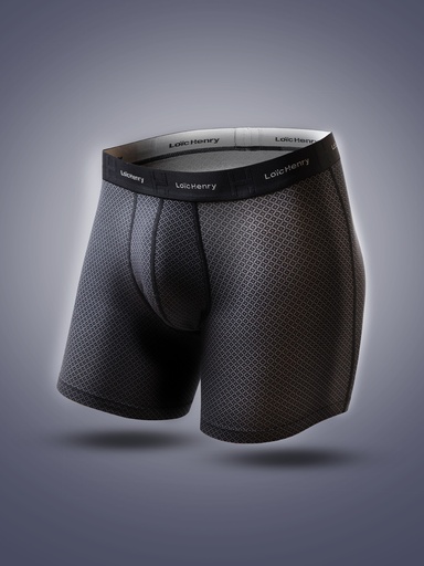 Boxer homme modal avec maintien intérieur LOIC HENRY "Graphic" KBC301U - Dots