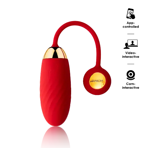 Œuf vibrant controlé via app & connection aux films X SVAKOM "Ella Neo" - Rouge