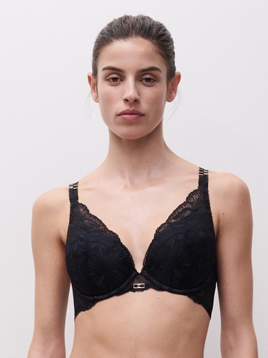 Soutien-gorge armatures push-up CHANTELLE "Muse" C19YNR - Noir 011 