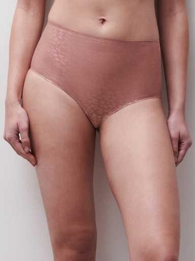 Culotte taille haute stretch invisible CHANTELLE "SoftStretch" C11DC7 -  Léopard Paillettes Rose B17