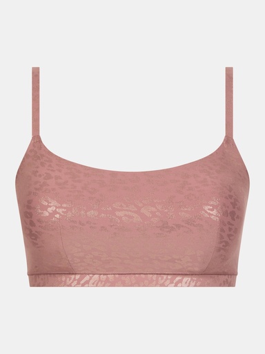 Brassière à coques stretch invisible CHANTELLE "SoftStretch" C11DQ2 - Léopard Paillettes Rose B17