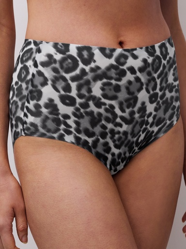 Culotte taille haute stretch invisible CHANTELLE "SoftStretch" C11D70 - Léopard Gris B16