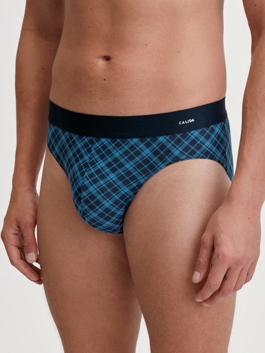 Slip homme fantaisie 94% coton CALIDA "Cotton Code Design" 21180 - Nordic 413