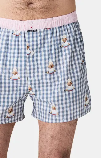 Caleçon américain homme avec maintien 100% coton bio ARTHUR "Le Club" CSP - Gris 1199H25