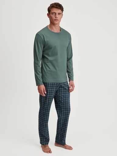 Pyjama long homme 100% coton CALIDA "Relax Streamline" 46382 - Dark Glen 549