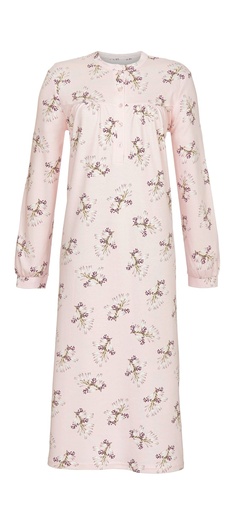 Chemise de nuit avec patte de boutonnage 100%coton 105cm RINGELLA "Classique " 5511036 - Rose 620