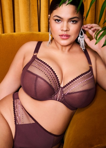 Soutien-gorge avec armatures plongeant spécial poches profondes ELOMI "Matilda" EL8900 - Sugarplum SUM