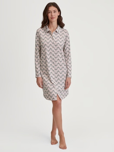 Chemise de nuit dame boutonnée longues manches CALIDA "Favourites Seduction" 30833 - Pearl Blush 072