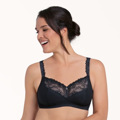 Soutien-gorge post-opératoire pour prothèses sans armatures ANITA CARE "Eloise" 4796X - Noir 001