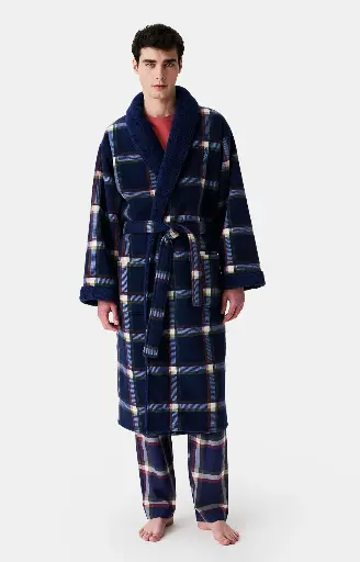 Peignoir homme polaire ARTHUR "Luka" RPO - Marine LIKAH25