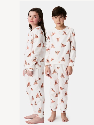 Pyjama long enfant polaire ARTHUR "Old Teddy" LUL - Ivoire OLDTH25