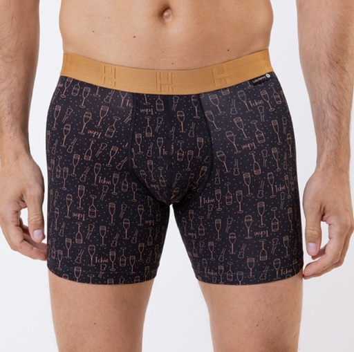 Boxer homme coton avec maintien intérieur LOIC HENRY "Every-D" KBD011G - Champagne