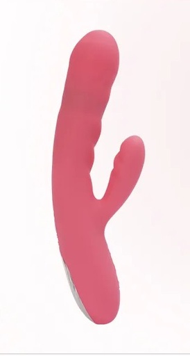 Vibromasseur double stimulation & mouvements de poussé SVAKOM "Avery" - Strawberry Pink