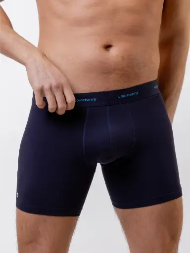 Boxer homme coton avec maintien intérieur LOIC HENRY "Every-D" KBD001U - Marine