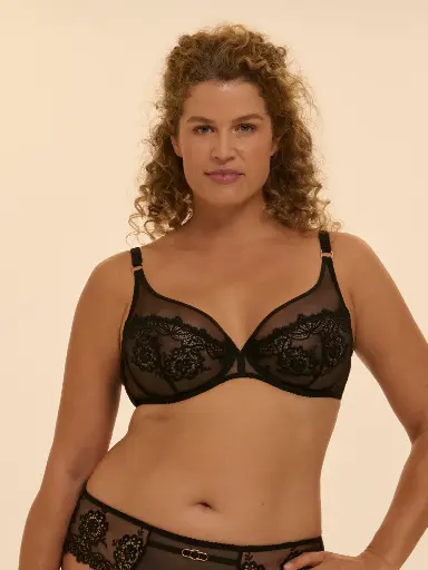 Soutien-gorge avec armatures foulard SIMONE PERELE "Idole" 1H2319 - Noir 015