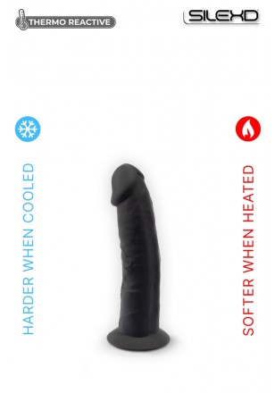 Godemichet réaliste ventouse SILEXD "Thermo Réactive Modèle 2" SD220796NB - Noir 15,4cm x 3,5cm