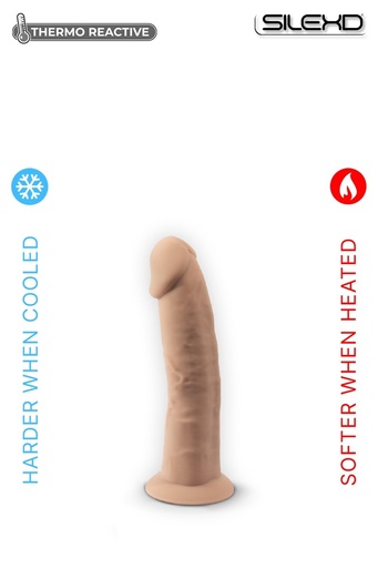 Godemichet réaliste ventouse SILEXD "Thermo Réactive Modèle 2" SD220772NB - Chair 15,4cm x 3,5cm 