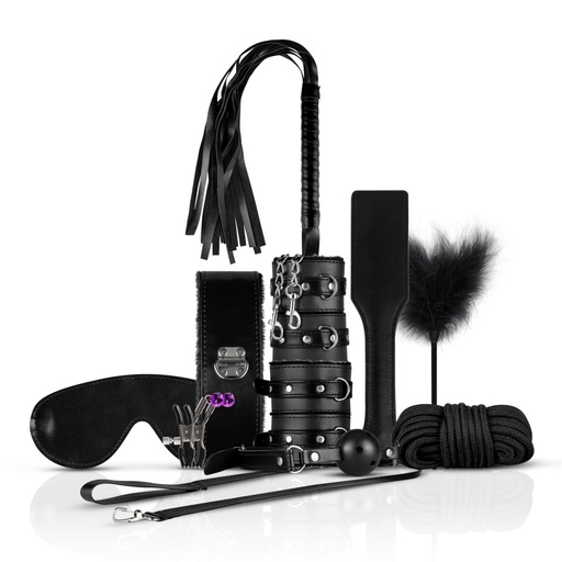 Kit S&M pour jeux de couple SECRET PLEASURE CHEST "Love Boxxx" - Black Fantasy