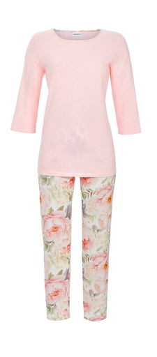 Pyjama dame 3/4 RINGELLA "Merveilleuse abondance de fleurs" 6211253 - Quartz Rose 618