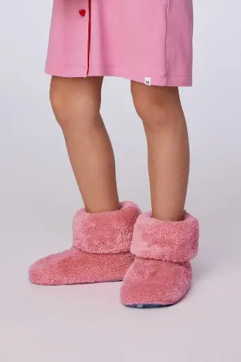Pantoufles botte en polar WOODY 252-10-BOO-M - Rose 404