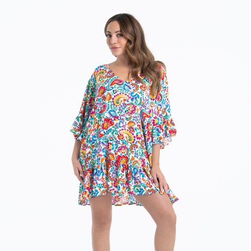 Robe de plage ANITA ROSA FAIA "Akalani" M6 8177 - Multi Colour 009