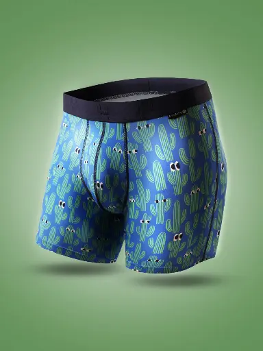 Boxer homme modal avec maintien intérieur LOIC HENRY "Graphic" KBC301Z - Funny Cactus